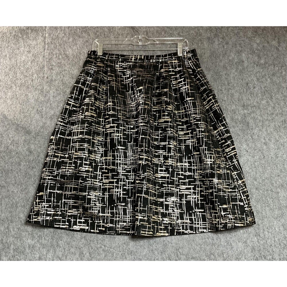 Alex Marie Skirt Womens 8 Black Shimmer Pleated Knee Length Lined Party NWT